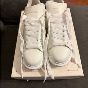 Alexander McQueen White Lace-Up Sneakers